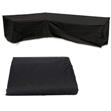 SOONHUA Fodere per Mobili da Giardino Copridivano Componibile a Forma di L per Esterni Copridivano Componibile Impermeabile Antipolvere per Mobili da Giardino (300X300x98x70cm)