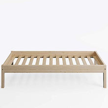 belupai Telaio in legno di abete rosso massiccio, con gambe di supporto, per camera da letto, colore naturale, 100 x 200 cm