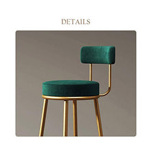 Sgabello Da Bar 25 "/ 29" Contemporary velluto imbottito cucina pranzo Sedia, Spugna schienale e poggiapiedi, Bar sedia contatore for Bar Caffetteria Bistro Ristorante Bar Chair Max.Caricare 400lb Ner