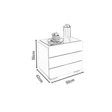 Comodini Bianco Moderno Semplice Governo di immagazzinaggio di Stile Europeo Bagagli (Size : 50×42×56cm)