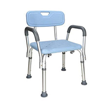 WEIJINGRIHUA Sedia da Doccia per Anziani Sgabello da Bagno Regolabile in Altezza con Braccia e sgabelli di Sicurezza dello Schienale per Il Bagno Guida per la Mobilità disabili (Color : Blue)