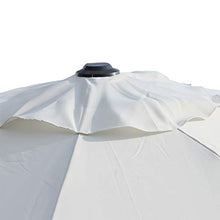 Outsunny Ombrellone Decentrato Angolazione Regolabile Girevole a 360 da Giardino Poliestere Φ294x248cm Bianco Crema