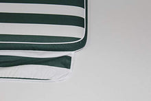 GHIOCUSCINI "Cuscini per Dondolo sfoderabile cm135 con tettuccio per Esterni Universale Mis. Larghezza cm 135 X profondità cm 54,Schienale cm54, SP. 6 cm. Cotone Rigato Bianco Verde Incluso Tettuccio