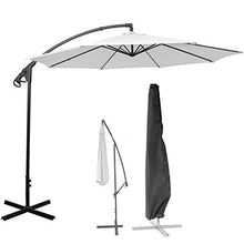Timetided Parasole Copertura per ombrellone a Banana Impermeabile a sbalzo Cortile per Esterni Spiaggia Giardino Patio Shield Nero