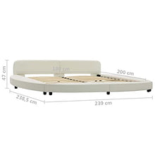 vidaXL Giroletto Imbottito Tondeggiante Elegante Robusto a Doghe Camera da Letto Telaio Struttura Letto Bianco in Similpelle 180x200 cm