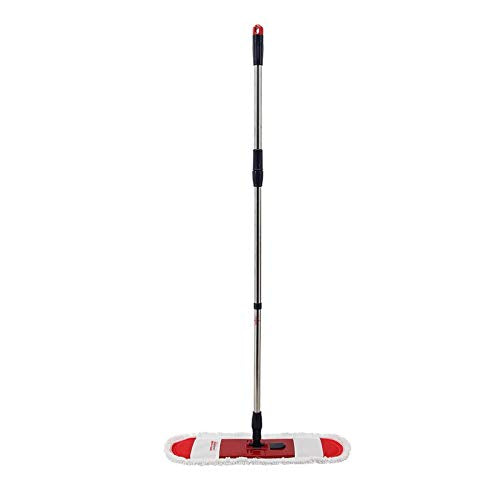 WAMSY Mop Scopa Rotante Telescopica da Pavimento per Attrezzi East Cleaning con Asciugamano in Panno di Cotone per La Pulizia del Soggiorno della Cucina del Piano Casa