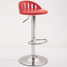 Poltrone Nubao Ecopelle Cucina Colazione Bar Stool, Pelle Breakfast Bar Sgabelli Faux Bar Stool Chair Altezza Totale 60-80cm (Colore: Rosso) (Color : Red)