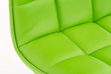 CLP Sgabello Lavoro Peking in Similpelle I Sgabello Ufficio Imbottito I Sgabello Studio, Colore:Verde