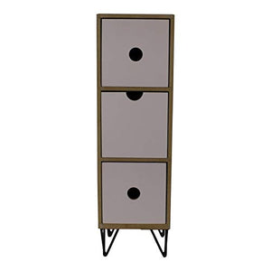 EliteKoopers - Mobiletto verticale a 3 cassetti, con gambe in filo metallico, per riporre oggetti in casa