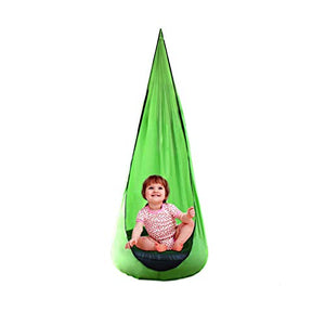 LFLDZ Hammocks, Home Child Hammock Sedia per Bambini Swing Pod Outdoor Interno Appeso Sedile Amaca Amici Arredi per Esterni