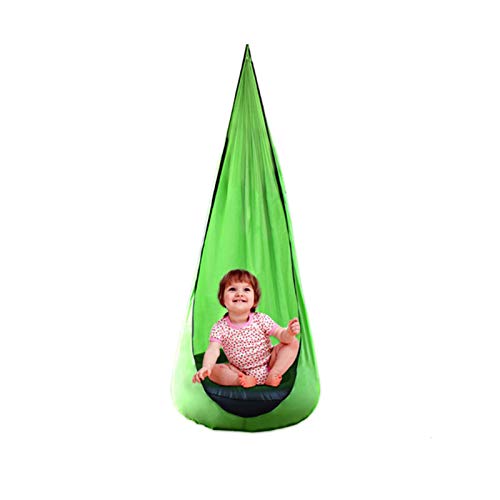 LFLDZ Hammocks, Home Child Hammock Sedia per Bambini Swing Pod Outdoor Interno Appeso Sedile Amaca Amici Arredi per Esterni