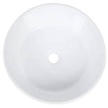 Ausla Moderno Lavabo in Ceramica Lavabo Rotondo in Ceramica 40.5x40.5x15cm Bianco