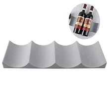 Gurxi Espositore per Champagne in Stile Europeo Portabottiglie Antiscivolo in Stile Europeo Portabottiglie Porta Vino Plastica per Cucina Controsoffitto Dispensa Frigo (Grigio)