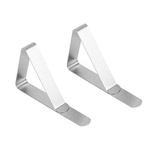 Gesh - Set di 18 clip per tovaglia da picnic, in acciaio, flessibile, per tovaglia, ideale per picnic, tende e matrimoni (argento)
