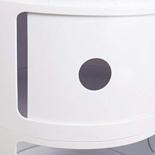 Componibile,Mobile Bagno 4 Strati Componibile,Contenitore di Stoccaggio Porta Scorrevole di Forma Rotonda per la Casa,Bianco,32 * 76cm