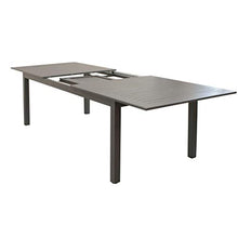 Milani Home s.r.l.s. Set Tavolo Giardino Allungabile Rettangolare 220/280 X 100 con 6 Poltrone in Alluminio Taupe per Esterno