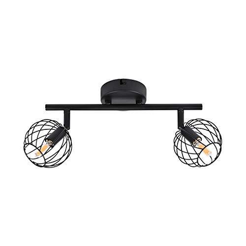 Applique decorativa BLOOM 28 W x 2 Gabbia in ferro, lampadario vintage industriale, lampadario Minimalista Vintage Loft IP20 G9 x 2 34,5 x 17 cm - Arredi Casa