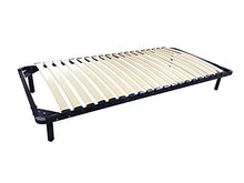 KOSMI - Estrado de ripas 90x190 cm sobre pés para cama de solteiro, 4 pés, 20 ripas de contraplacado, estrado em kit a montar