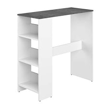 Temahome Tavolo da Bar Gavarnie, Particle Board, Bianco/Grigio (White & Concrete), 94 x 40 x 101 cm