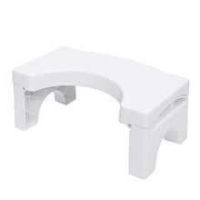 Zjcpow Poggiapiedi Ottomano Pieghevole Sgabello WC Vasino Sedia Plastica Antiscivolo Bagno Bianco Sit Sgabello Arredamento Soggiorno
