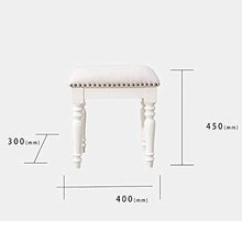 EXCLVEA Sedile per Trucco per Camera da Letto Vanity Makeup Dressing Sgabello Imbottito Banco con Gambe Rubberwood (Colore, Dimensione : 40x30x45cm)