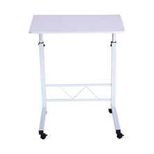 Home Office Laptop Table delle Famiglie Regolabile Mobile Sollevabile Computer Scrivania Tablet Ruote Portable Laptop Stand for Divano Letto Scrivania Portatile FF (Color : White)