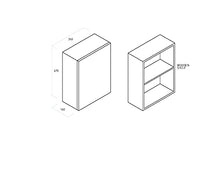 tft Pensile da Bagno 1 Anta Push 35x18x47,5 cm in Legno Ibiza Tabacco Chiaro