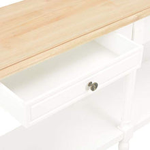 vidaXL Legno Massello Credenza Classica Elegante Stile Vintage Francese Tavolo Consolle Cassettiera Armadietto 150x35x77cm Bianco e Marrone