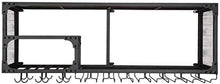 Great Coat Ganci, Wine Rack Rack Wine Bar Wall Hanging Hanging Wine Rack Wine Hanging Cup Holder 60x30x45cm cremagliera del Vino Rosso (Dimensioni: 100 * 30 * 45cm) Tieni la Grande Vita.