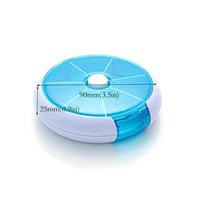 Portapillole Household Rotary piccola pillola scatola portatile Una settimana Dispensing Viaggi Pill Box Confezione Pill Box pillole di imballaggio Organizer Armadietti farmacia