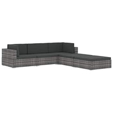 vidaXL Poltrona Modulare ad Angolo 1 pz con Cuscini Foderati Lavabili Leggera Elegante Arredi da Esterno Divano Polyrattan Nero Telaio in Acciaio