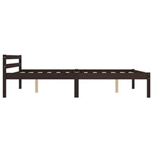 FAMIROSA Giroletto con 2 Cassetti Marrone Scuro Legno di Pino 120x200 cm-0608