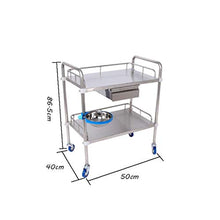 Carrello Medico A Doppio Strato, Carrello per Strumenti per Trattamenti Chirurgici,Carrello Professionale Multifunzionale per Bellezza/Tatuaggio/Spa,Veicoli per Il Cambio di Salvataggio, Carico 120