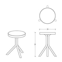 Sgabello design Made in Italy Quattroviti Lifetools (Rosso e azzurro) - sgabello basso (h 50 cm) per bagno e cucina con tre punti di appoggio e seduta in silicone sfoderabile e lavabile