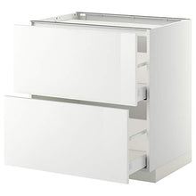MAXIMERA/METOD base cabina f piano cottura/2 frontali/2 cassetti 80x61.8x88 cm bianco/Ringhult bianco