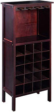DREAMADE Portabottiglie di Vino Cantinetta per Vino in Legno Armadio Scaffale Porta Vino per casa Bar, 24,5 x 42 x 96 cm (Marrone Scuro)