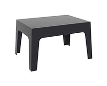 CLP Tavolo Giardino Design Box I Tavolo Lounge Impilabile in Polipropilene Idrofugo E Resistente Ai Raggi UV 70x50 CM, Colore:Nero