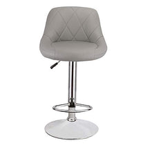 Sweethome 2 sedie da bar per la reception, sgabello alto alla moda, semplice e versatile, sedia girevole per il soggiorno, ufficio (grigio)