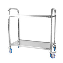 BLWX LY Automobile pranzante Mobile dell'hotel di 2 Livelli, Carrello di rotolamento con Gli scaffali, Carrello Pratico dello scaffale di stoccaggio dell'Acciaio Inossidabile (Size : Large)