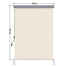 SONGMICS 1,6 x 2,5 m Tenda Verticale per Balcone, terrazza, per Esterni, per Protezione da Vento, Protezione Solare e Privacy, Impermeabile, Beige, Serie Classic GSA165BE
