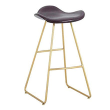 LWW Sgabelli, in pelle marrone cucina presiede i piedini in metallo per colazione Contatore e Casa Sgabello arte del ferro individuale pranzo Angolo Altezza moderne imbottite Schienali,Seatheight80cm