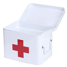 Fdit Contenitore a 2 strati per contenitore di medicina di famiglia, contenitore di pronto soccorso per la famiglia Organizzatore di scatole di medicinali per uso domestico di emergenza