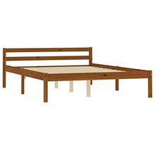 SKM Giroletto con 2 Cassetti Marrone Miele Legno di Pino 140x200 cm (30.25kg)
