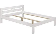 Erst-Holz Solido Elegante Letto Bianco in Pino massello 120x200 con doghe rigide 60.64-12W
