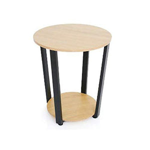 OFAY Tavolino Tavolino Divano Tavolino Tavolino Comodino in Metallo + MDF Tavolo Portatile 19,6X19,6X22,4 Pollici,Yellowoak