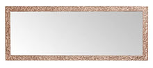MO.WA Specchio da parete cornice classica legno rosa argentato antico misura esterna cm. 55x145. Da appendere Verticale/orizzontale.Made in Italy.