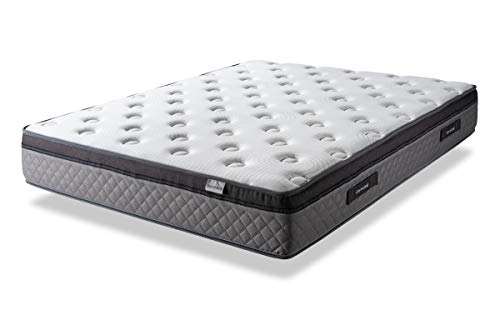Dormideo City Luxury 120x190 Alto 27cm Materasso 4cm di Memory, Interamente Fibre di Cashmere Ecologico, Naturgel