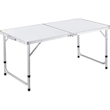 Rund Tabella De Camping En Alluminio avec 4 Tabouret Plants(Color:Bianca)