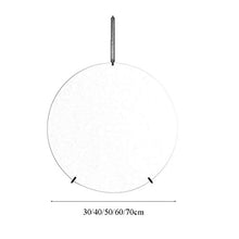 IG Specchio da Bagno a Muro Specchio Rotondo - Specchio Decorazione Della Parete Del Bagno - Specchio per il Trucco per il Trucco,Nero,60 Cm.
