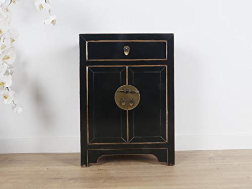 Yajutang cassettiera cinese stile orientale/asiatico nero